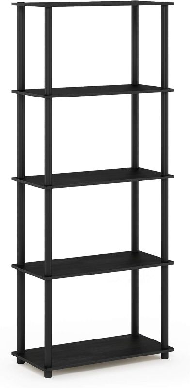 Photo 1 of (READ FULL POST) Furinno Turn-N-Tube 5-Tier Multipurpose Shelf / Display Rack / Storage Shelf / Bookshelf, Round Tubes, Americano/Black
