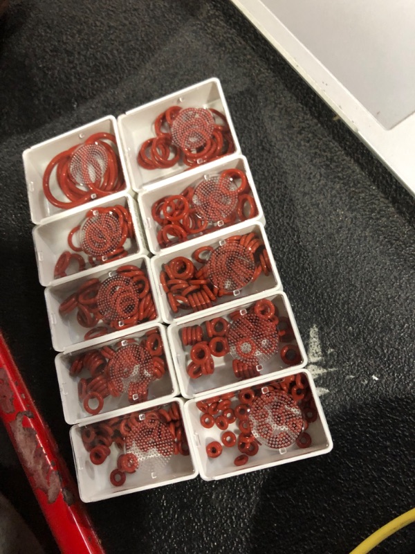 Photo 2 of *** NONREFUNDABLE *** Silicone Sealing Gasket O-Ring - 10 Different Sizes Total 351 Pcs (2 pack)
