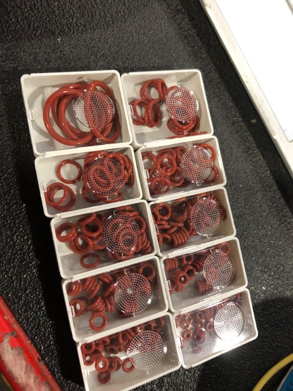 Photo 2 of *** NONREFUNDABLE *** Silicone Sealing Gasket O-Ring - 10 Different Sizes Total 351 Pcs (2 pack)
