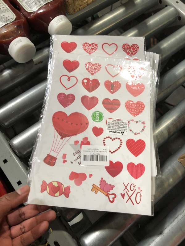 Photo 1 of *** NONREFUNDABLE *** 218 Pcs Valentines Day Window Clings Decor (2 pack)