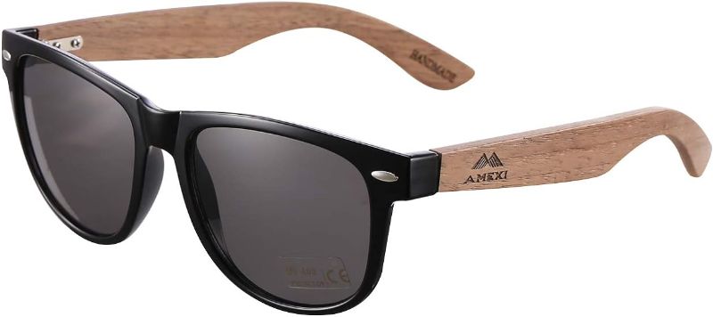 Photo 1 of *** STOCK IMAGE FOR REFERENCE ONLY *** AMEXI Classic Square Polarized Sunglasses - Polarized UV Protection 3332 (Clear Frame/Rose Gold Lens)