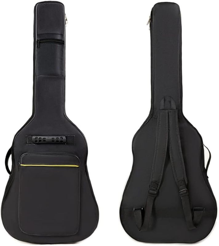 Photo 1 of (READ FULL POST) 41 Inch Padded Acoustic Guitar Backpack Water-Resistant Thick Gig Bag Soft Cover Black Electric Guitar Gear Bag Kids Guitar Travel Case Dual Adjustable Shoulder Strap Bag with Zipper
