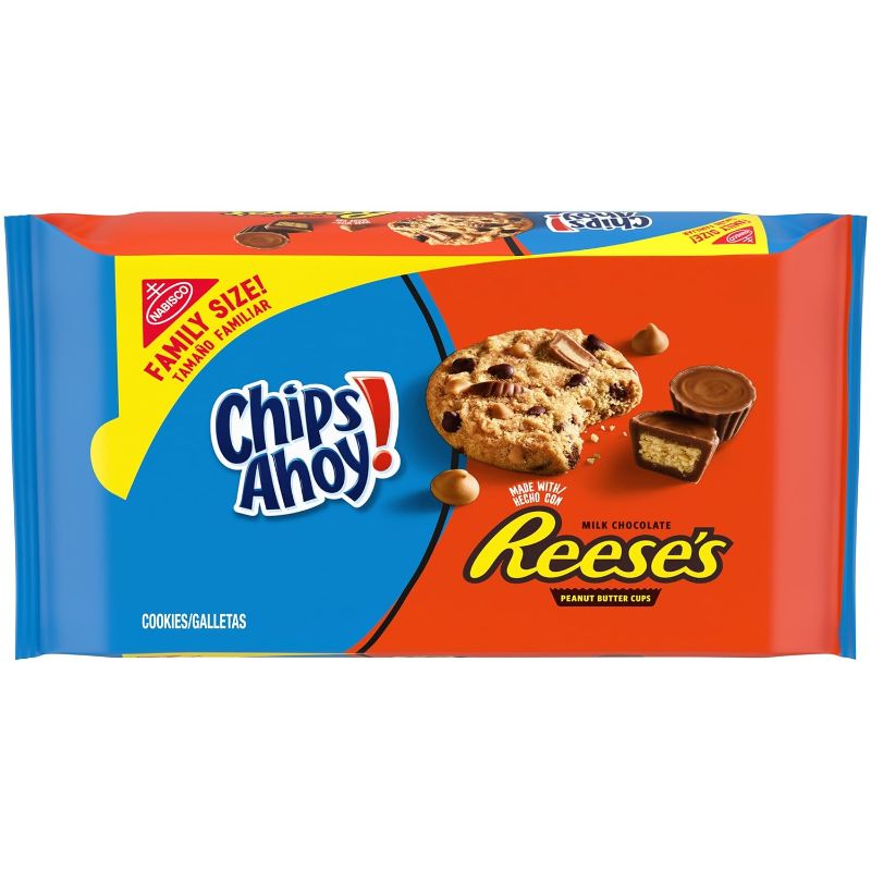 Photo 1 of *** NONREFUNDABLE E 01/29/24 *** Chips Ahoy! Reese’s Peanut Butter Cup Chocolate Chip Cookies, Family Size, 14.25 oz (3 PACK)