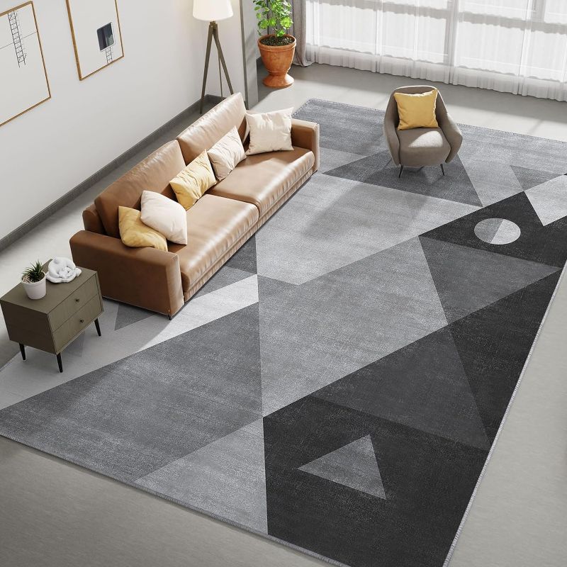 Photo 1 of *** STOCK PHOTO FOR REFERENCE ONLY *** HOMFINE Washable Modern Area Rug - Geometric Style 5x7