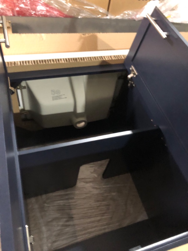 Photo 7 of ***SEE NOTES***
Style Selections Harwell 60-in Midnight Blue Undermount Double Sink Bathroom Vanity with White Engineered Stone Top
