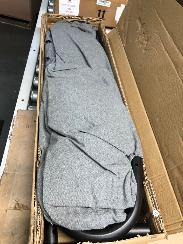 Photo 1 of Unique U-Shaped Hammock Chair with Stand,Sturdy & Rust-Resistant,Free Gray Cotton Hammock Chair Grey