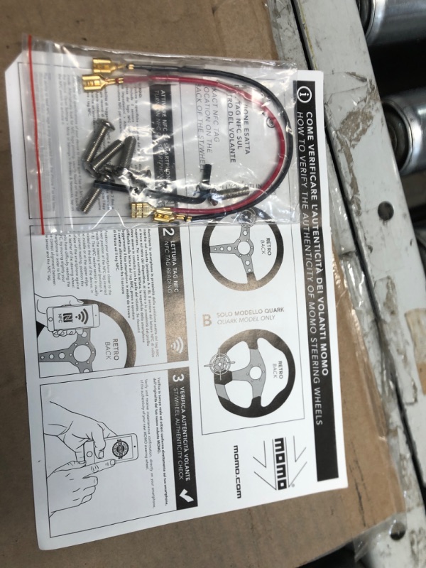 Photo 1 of *STOCK IMAGE FOR REFERANCE ONLY*
Momo R1908/35S Steering Wheel 