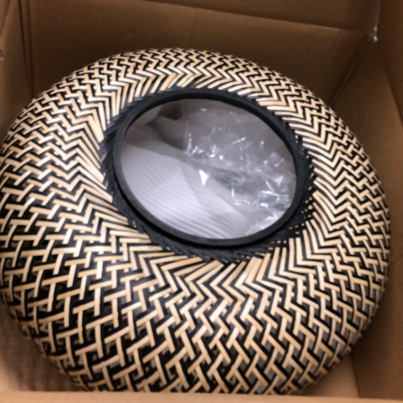 Photo 1 of HITOMEN Handmade Rattan Bread Baskets Round Wicker Fruit Serving Storage Bowls, Natural Woven Decorative Kitchen Counter Organizing (Honey Brown) M-9.1" Medium