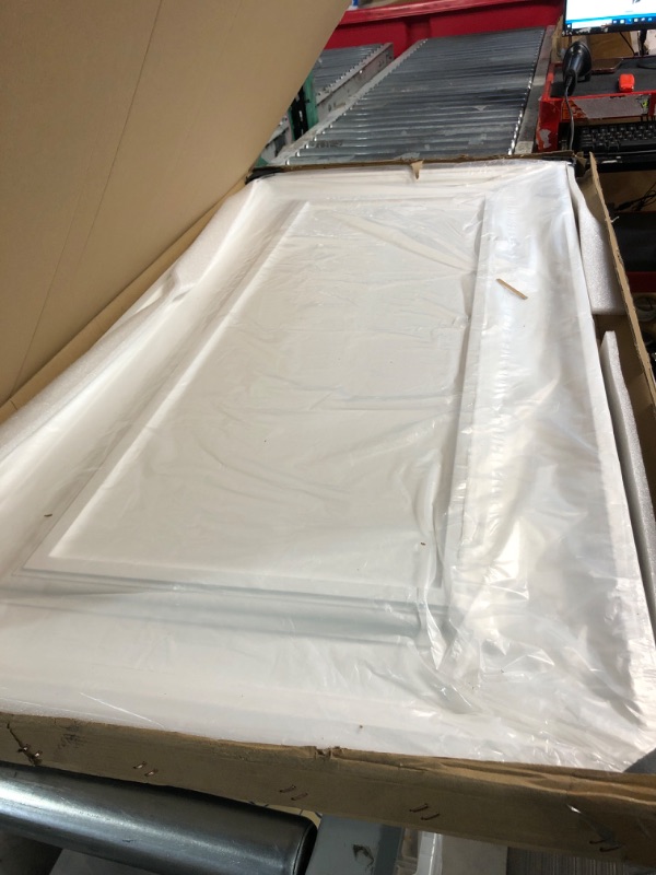 Photo 1 of Art3d 12-Pack Drop Ceiling Tiles 2x4 Ft, PVC Decorative Ceiling Covering Panels White 12