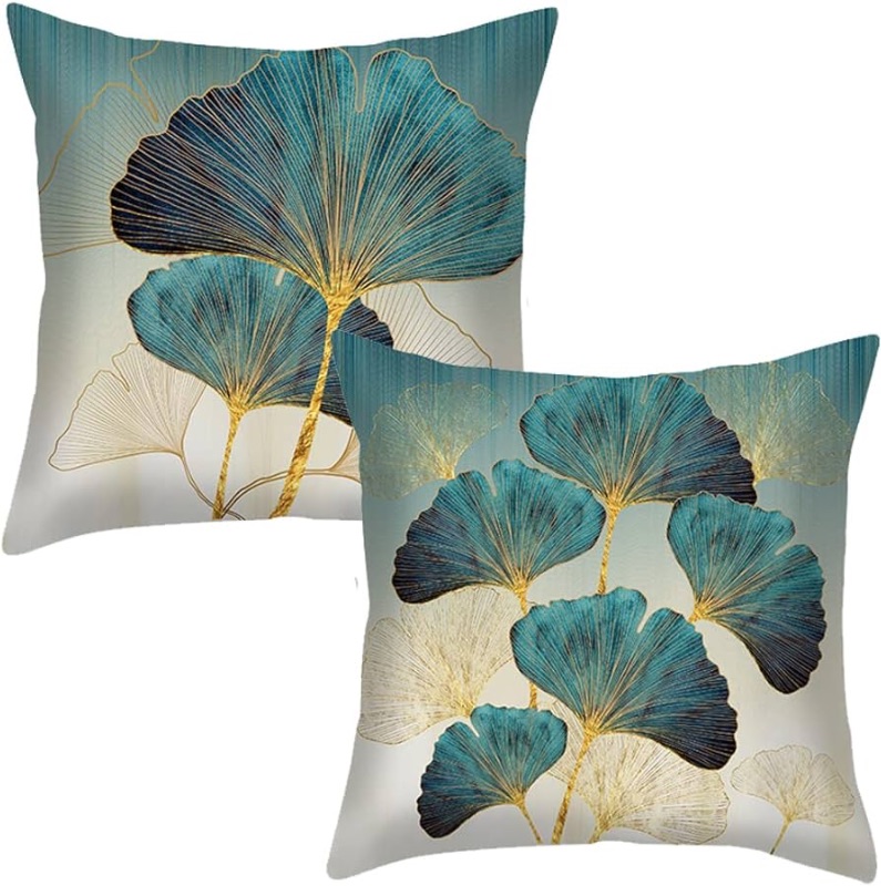 Photo 1 of *** NON-REFUNDABLE PACK OF 3 ***
Set of 2 Plant Ginkgo Leaves Throw Pillow Covers 