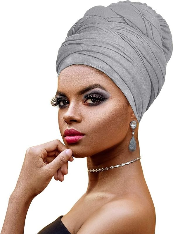 Photo 1 of ***NON-REFUNDABLE PACK OF 2***
African Print Soft Headwraps Headband Long Hair Head Wrap Scarf