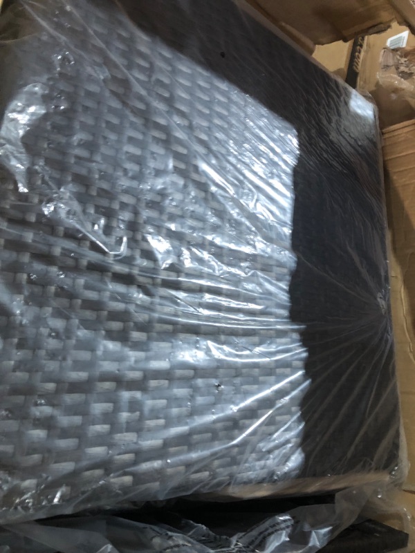 Photo 1 of ***NONREFUNDABLE - NOT FUNCTIONAL - FOR PARTS ONLY - SEE COMMENTS***
Shintenchi 5 Pieces Patio Furniture Sets Outdoor All-Weather Sectional Patio Sofa Set PE Rattan Manual Weaving Wicker Patio Conversation Set with Glass Table&Ottoman Cushion and Red Pill