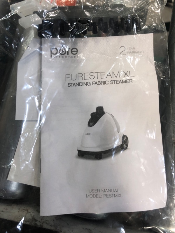 Photo 5 of *TURNS ON*
Pure Enrichment® PureSteam™ XL Standing Steamer with Garment Hanger 