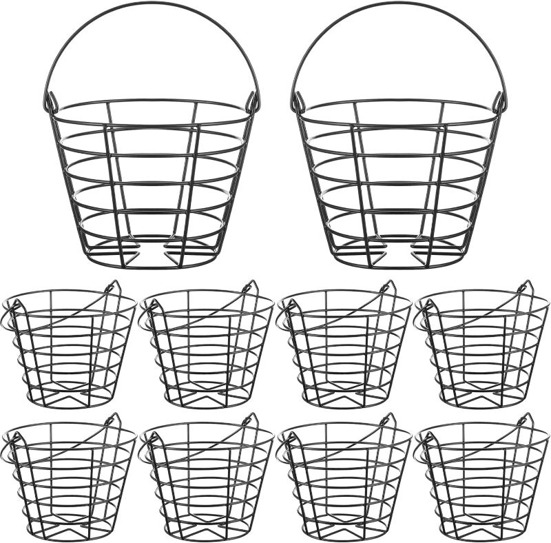 Photo 1 of 
10 PCS. BLACK Metal Wire Golf Ball Basket with Handle Stainless Steel Golf Basket 