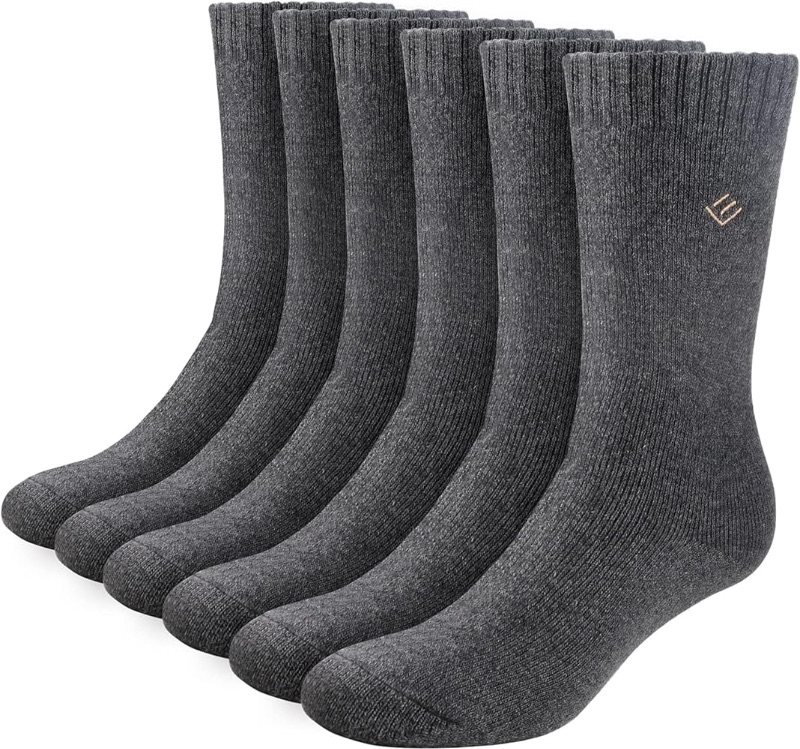 Photo 1 of 3 Pairs Merino Wool Socks for Men & Women, Thermal Warm Winter Crew Socks 