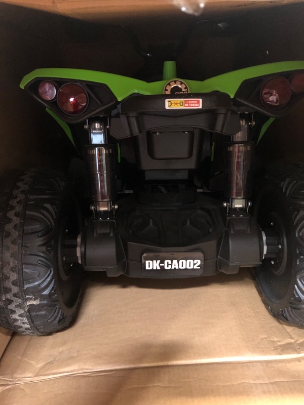 Photo 3 of *PARTS ONLY READ NOTES*Hetoy Kids ATV, 12V Ride on Toy Car Bombardier Licensed BRP Can-am 4 Wheeler Quad Electric Vehicle Green