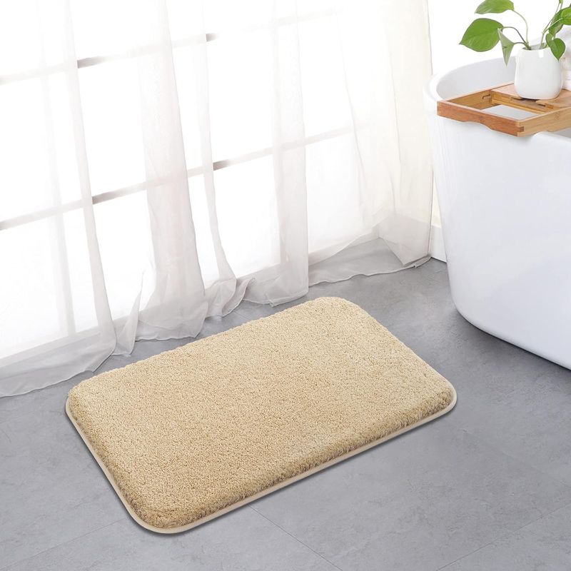 Photo 1 of **STOCK PHOTO REFERENCE***
2x2 Non Slip Bathroom Rugs Durable Soft Bath-Mat BROWN 