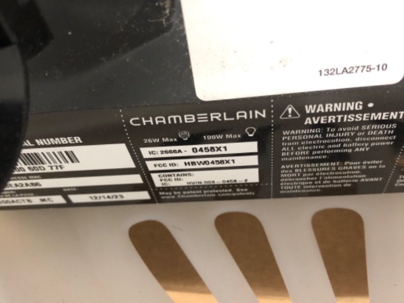 Photo 8 of ***DAMAGED - MISSING PARTS - SEE COMMENTS***
CHAMBERLAIN B2401 Smart Quiet Belt Drive Garage Door Opener, Gray B2401 Door Opener