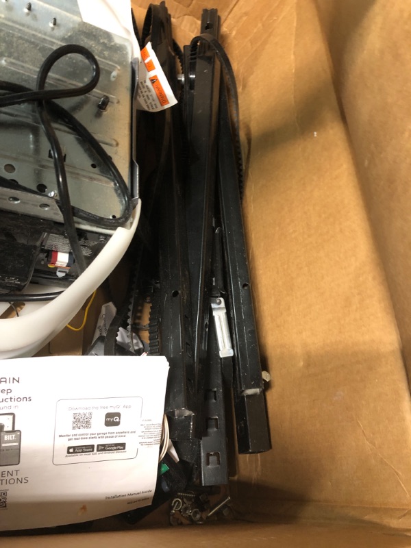 Photo 2 of ***DAMAGED - MISSING PARTS - SEE COMMENTS***
CHAMBERLAIN B2401 Smart Quiet Belt Drive Garage Door Opener, Gray B2401 Door Opener