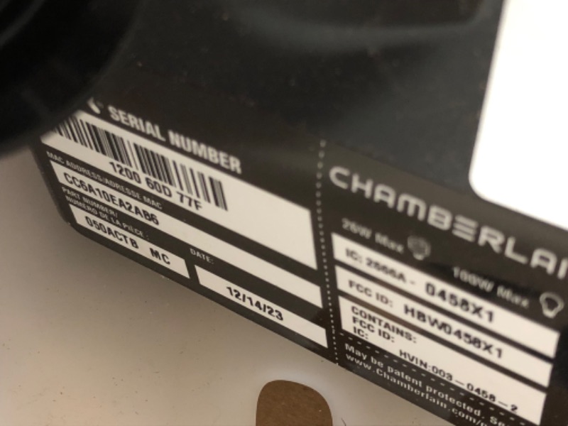 Photo 10 of ***DAMAGED - MISSING PARTS - SEE COMMENTS***
CHAMBERLAIN B2401 Smart Quiet Belt Drive Garage Door Opener, Gray B2401 Door Opener