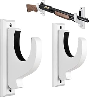 Photo 1 of ***NON-REFUNDABLE PACK OF 2 ***
Gun Rack Wall Mount, Real Wood Shotgun & Rifle Wall Mount Holder Display (2 Pcs) WHITE 