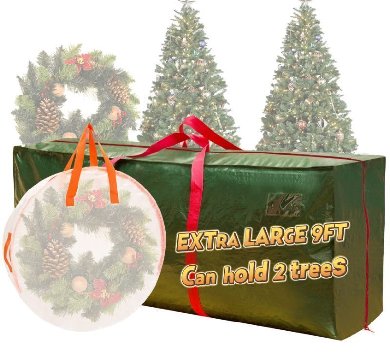 Photo 1 of ***NON-REFUNDABLE PACK OF 2***
Christmas Tree Bags 2 Pcs Storage Extra Large, fits 9 Ft Disassembled Artificial Trees GREEN