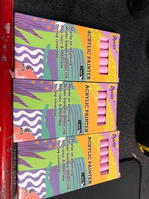 Photo 2 of ***NON-REFUNDABLE PACK OF 3***
Dyvicl Pink Paint Pens, Acrylic Pink Paint Markers for Rock Painting