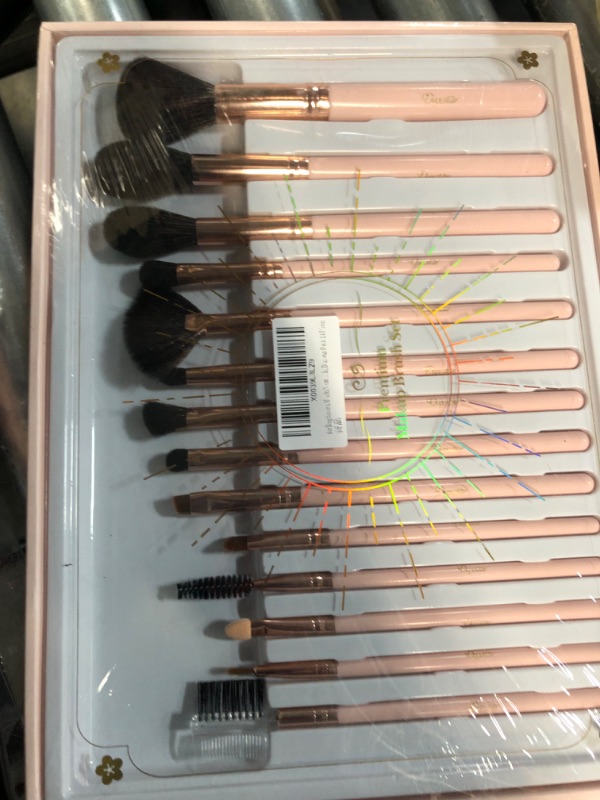 Photo 2 of  Makeup Brush Set, Makeup Kit 14PCS, Make up Brushes Red for Makeup apply to serum Coral powder Pink