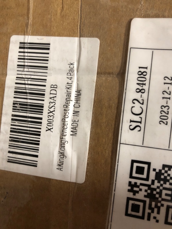 Photo 1 of Thicker Steel Fence Post Repair Kit, Anchors Ground Spikes, Thicker 33.62" x 11-Gauge 4 Pack/Black