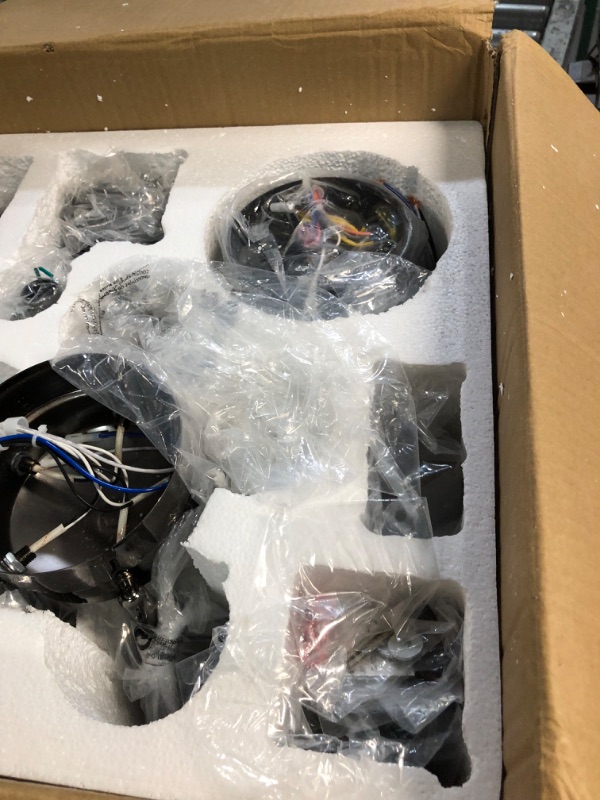 Photo 1 of 48-inch Modern Black Ceiling Fan with 5 Rotatable Lights