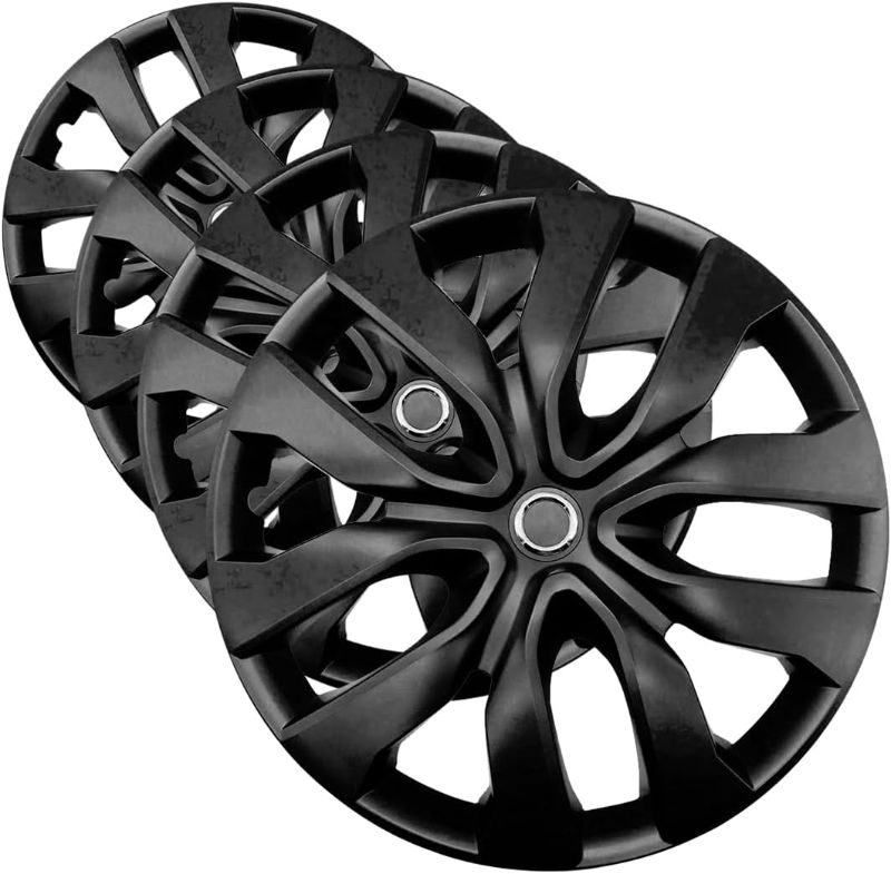 Photo 1 of (446566 Hubcaps Wheel Covers 17 inch 4 Set Matte-Black,Matte Black
