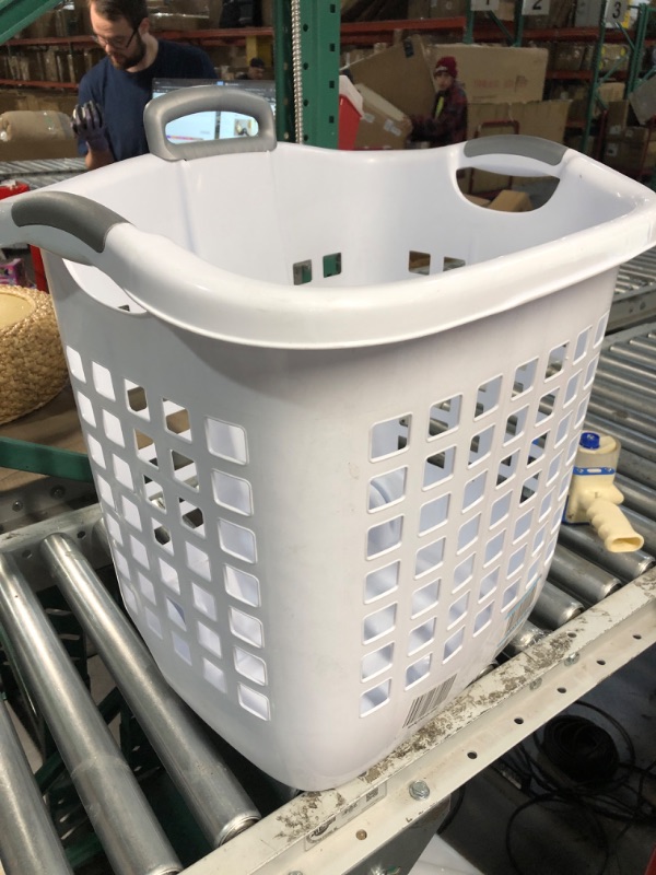 Photo 2 of Sterilite 1.75 Bushel Ultra™ Wheeled Laundry Basket Plastic, White