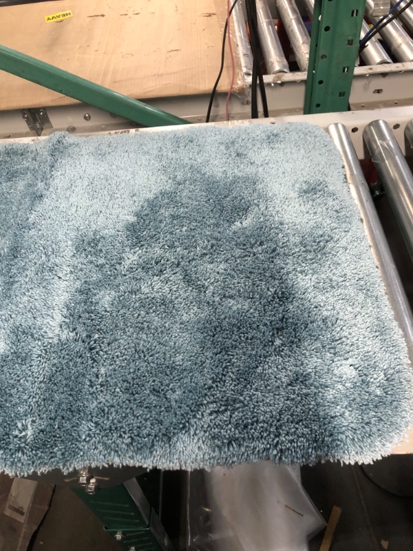 Photo 1 of Yimobra Bathroom Rugs Mat, Extra Soft Comfortable Bath Rugs, Non-Slip, Water Absorbent and Thick Bathroom Floor Mats, Machine Washine, Shaggy Rugs for Shower Bathtubs, 36 x 24 Inch, Light Blue 36" x 24" Light Blue