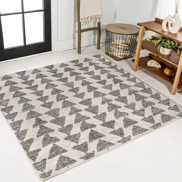 Photo 1 of ***USED - DIRTY - NO PACKAGING***
JONATHAN Y Lighting MOH206-4SQ Moroccan Hype 4' X 4' Polypropylene Geometric Indoor Square Area Rug Cream / Gray Home Decor Rugs Area Rugs