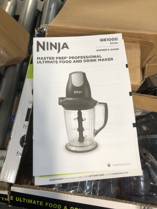 Photo 2 of (READ FULL POST) Ninja QB1004 Blender/Food Processor with 450-Watt Base, 48oz Pitcher, 16oz Chopper Bowl, and 40oz Processor Bowl for Shakes, Smoothies, and Meal Prep
