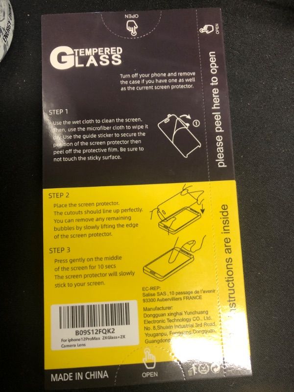 Photo 2 of NEW'C Pack of 4, 2 x Glass Screen Protector for iPhone 11 Pro and 2 x Camera Lens Protector No Air BubblesUltra Resistant 9H Hardness Glass iPhone 11 Pro 5,8 Inch
2 pack 