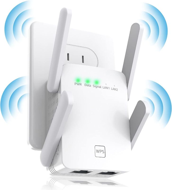 Photo 1 of Fastest WiFi Extender/Booster | Internet/WiFi Repeater, Covers Up to 8470 Sq.ft, w/Ethernet Port, 1-Tap Setup