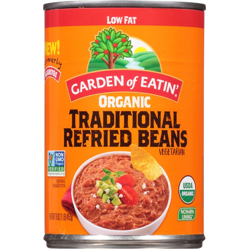 Photo 1 of **NON REFUNDABLE** Garden of Eatin' Organic Low Fat Traditional Refried Beans, 16 oz (Pack of 12)