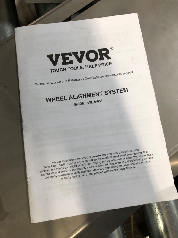 Photo 1 of VEVOR Wheel Alignment Tool, 6 Probes Toe Plates, LED Toe Alignment Plates, Double 16Ft Tape Measures Alignment Tools Automotive