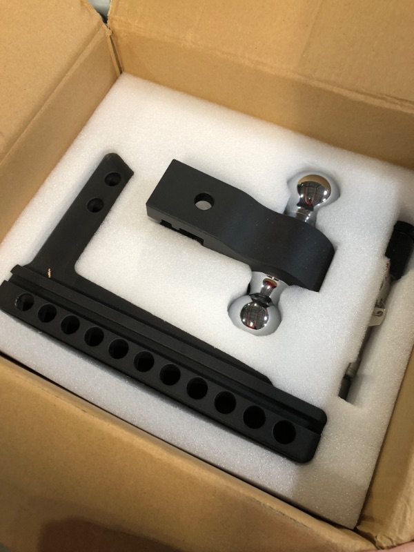 Photo 2 of *****STOCK IMAGE FOR SAMPLE*****
BLACK - Adjustable Trailer Hitch Ball Mount-Fit 2" Receiver, 6 Inch Drop/Rise Aluminum Drop Hitch with 2'' & 2-5/16'' Solid Dual Balls 12,500 LBS GTW - Black
