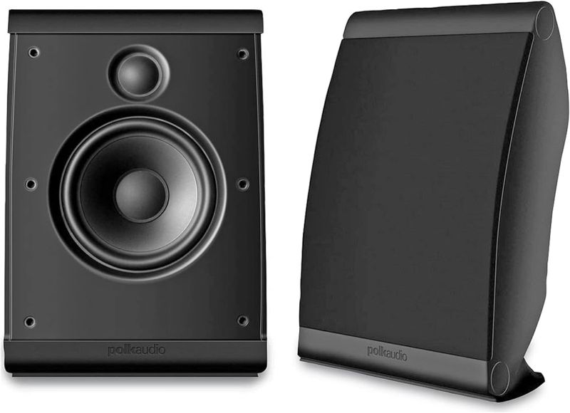 Photo 1 of Polk Audio OWM3 Wall and Bookshelf Speakers | The Most High-Performance Versatile Loudspeaker | Paintable Grilles (Pair, Black)
