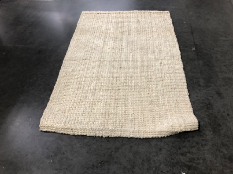 Photo 3 of ***USED - DIRTY - NO PACKAGING***
JONATHAN Y NRF102B-4 Pata Hand Woven Chunky Jute Indoor Area-Rug Bohemian Farmhouse, 4 ft x 6 ft, Light Ivory