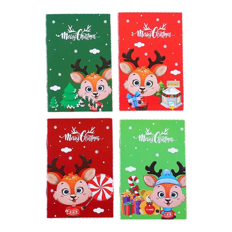 Photo 1 of YYaaloa 100pcs Mini Notepads Pocket Notebooks, Christmas style