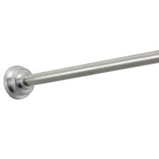 Photo 1 of  allen + roth 44-in to 72-in Chrome Fixed or Tension Single Curve Adjustable Shower Curtain Rod