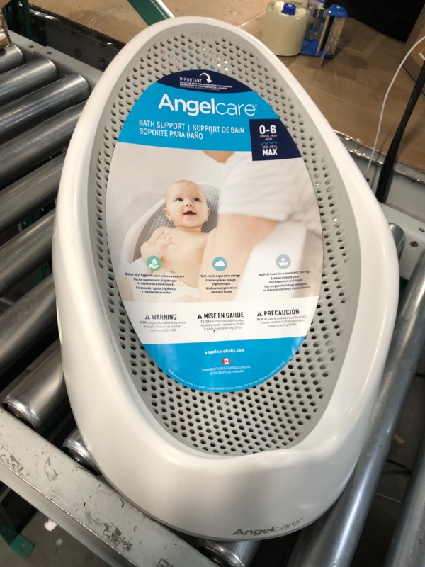 Photo 3 of Angelcare Baby Bath Support (Grey) | Ideal for Babies Less than 6 Months Old Grey 1 Count (Pack of 1)