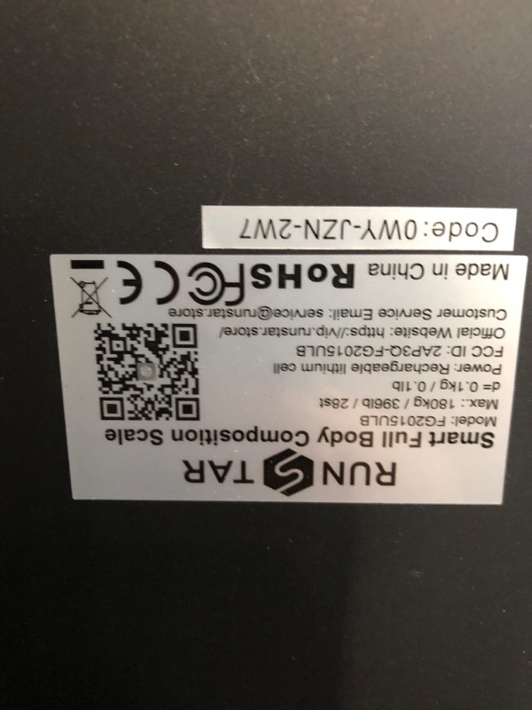 Photo 2 of Runstar Scale for Body Weight and Fat Percentage, 8 Electrodes High Precision Digital Scale for BMI 20 Body  FG2015