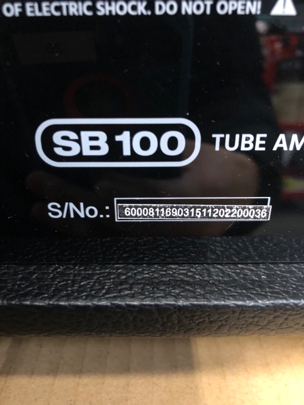 Photo 4 of *** MISSING POWER CORD***
Monoprice SB100 100-watt 2-Channel Guitar Amp Head - with Reverb, Four 6L6 Tubes, Effects Loop - Stage Right Series