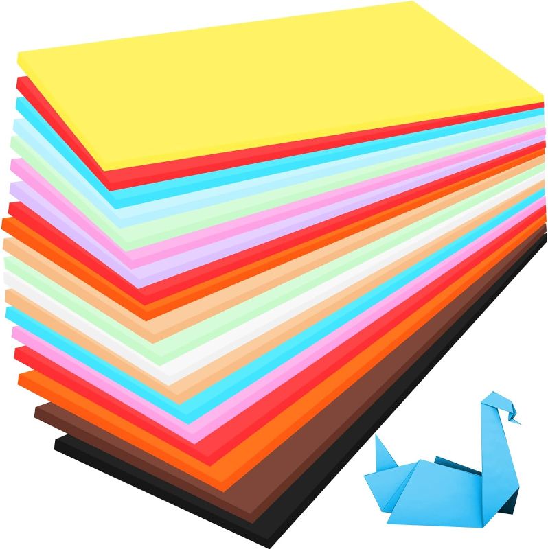 Photo 1 of 1200 Sheets Construction Papers Bulk, 12 x 18 Inch Copy Paper and Printer Paper  (Assorted Neon Colors)