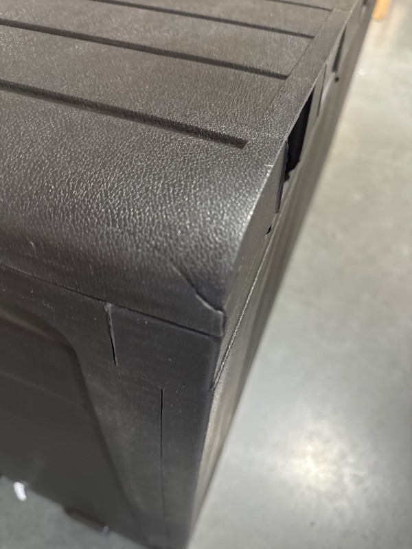 Photo 1 of ***NONREFUNDABLE - NOT FUNCTIONAL - FOR PARTS ONLY - SEE COMMENTS***
Keter Marvel Plus 71 Gallon Resin Outdoor Storage Box for Patio Furniture Cushion Storage, Brown Brown Storage Box, 45. 9 in. W x 17. 4 in. D x 22. 2 in. H
