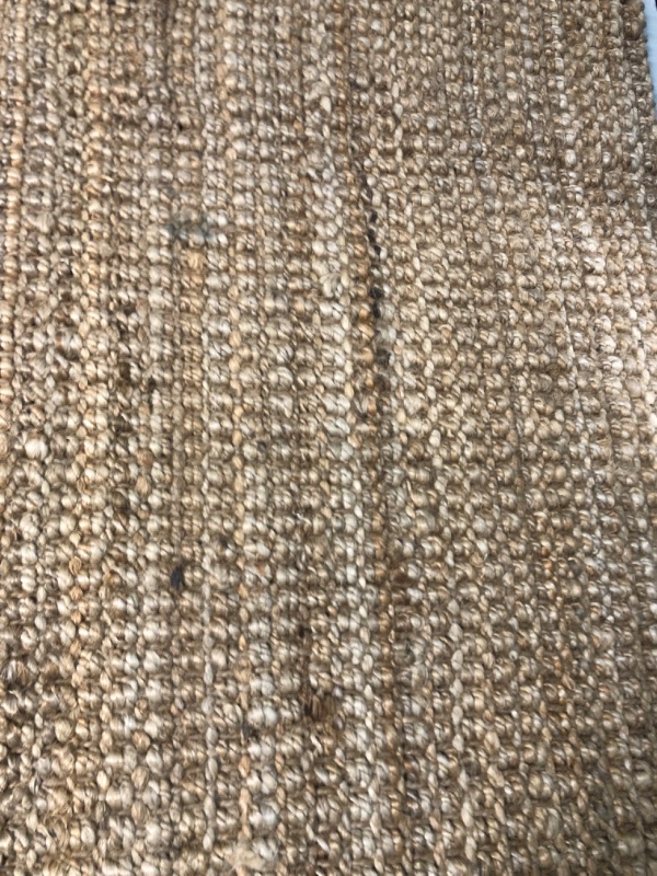 Photo 2 of ***USED - DIRTY - NO PACKAGING***
Hand Woven Chunky Jute with Fringe Area-Rug, Bohemian, for Bedroom, Kitchen, Living Room,3 X 5,Natural